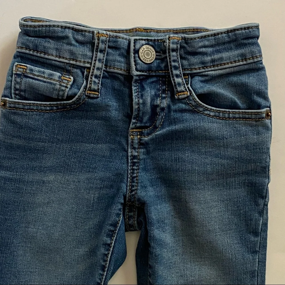 Gap Jeans size 12-18 Months plaid flannel cuffs Denim pants baby boys Gapkids